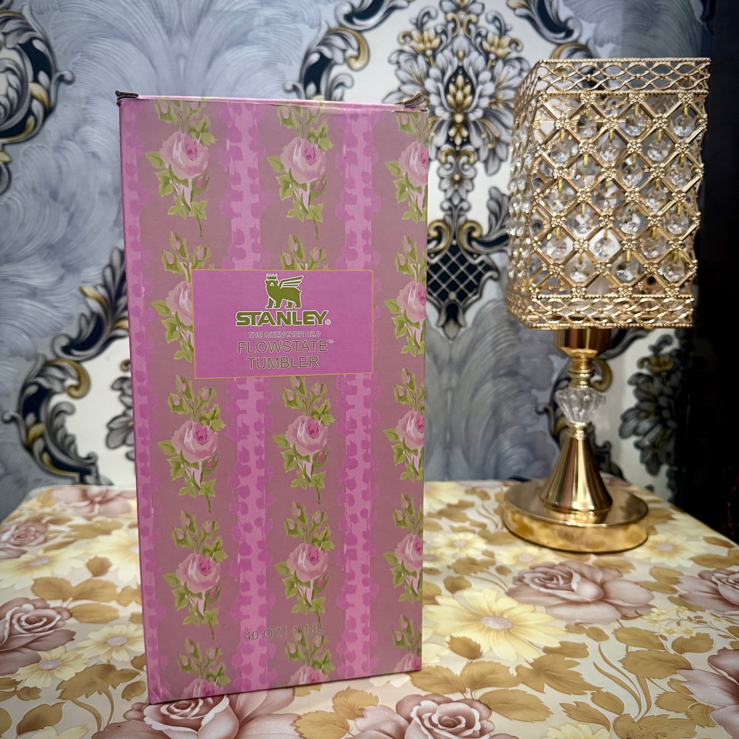 Stanley Tumbler - Pink Rose Bush - Simple Box