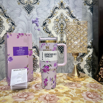 Stanley Tumbler - Powder Blue Garden - Simple Box