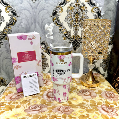 Stanley Tumbler - White Sakura Bloom - Simple Box