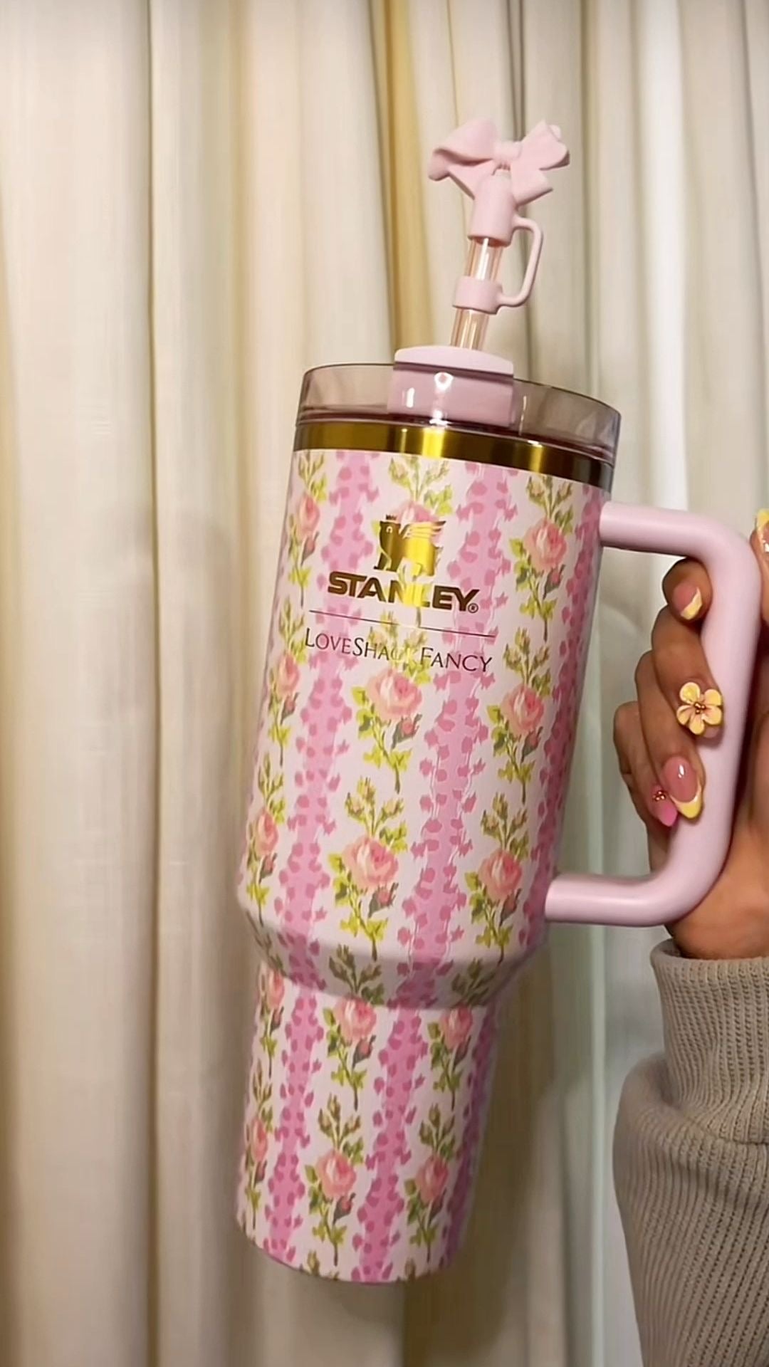 Stanley Tumbler - Pink Rose Bush - Simple Box